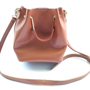 Camel/brown small strap handbag